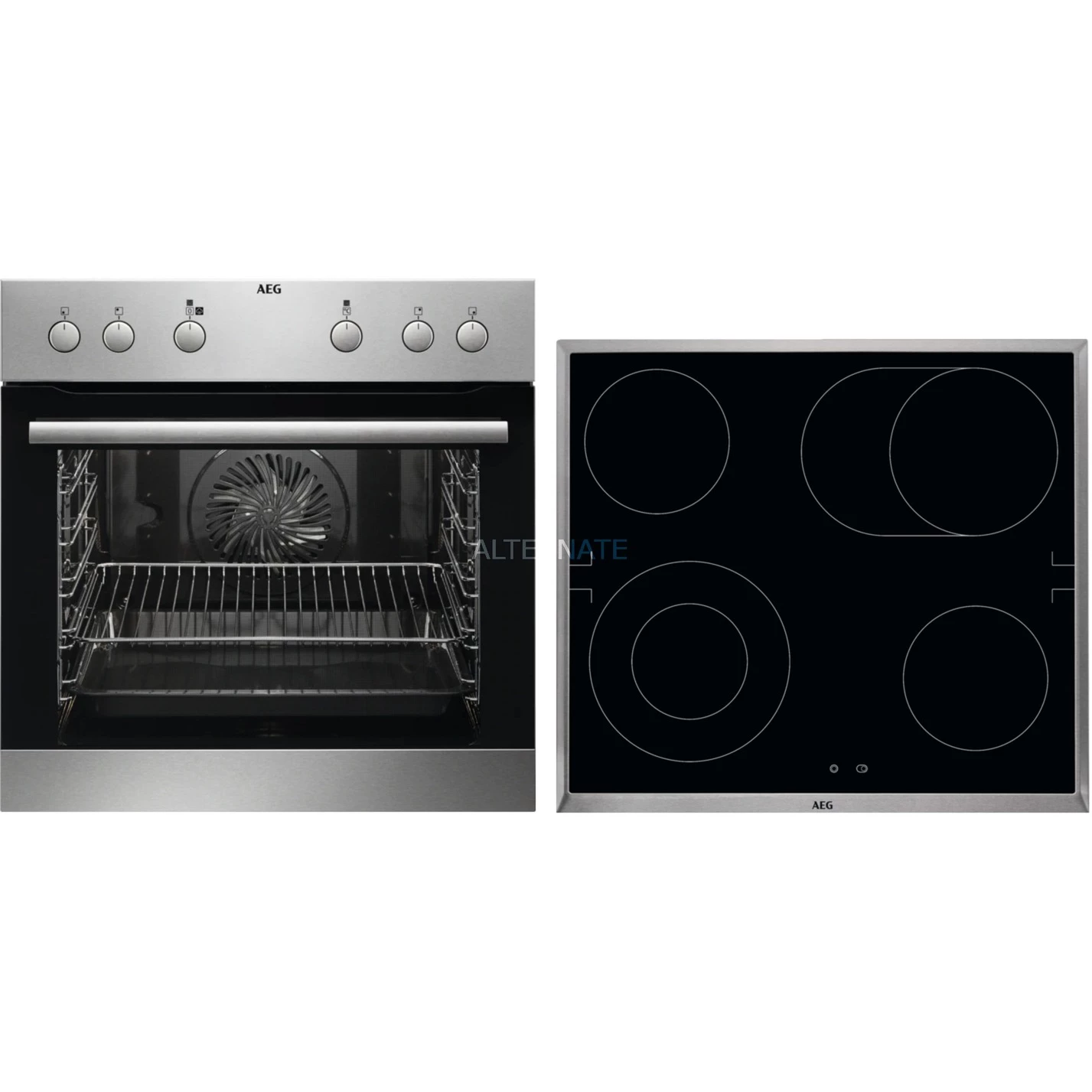 Einbauherd-Sets AEG HB3100MS21, Herdset (edelstahl/schwarz)