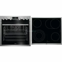 Einbauherd-Sets AEG HC55M50S3R, Herdset (edelstahl, Inkl. FlexiRunners-Vollauszug)