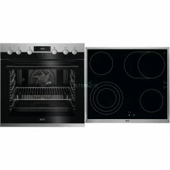 Einbauherd-Sets AEG HPG43R70M8, Herdset (edelstahl, Inkl. FlexiRunners-Vollauszug)
