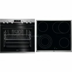 Einbauherd-Sets AEG HPG55R70M8, Herdset (edelstahl, Inkl. FlexiRunners-Vollauszug)