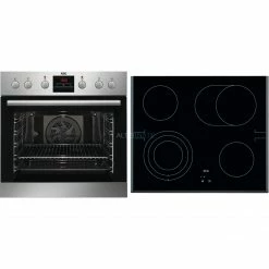 Einbauherd-Sets AEG Kombi 3021F, Herdset (edelstahl/schwarz)