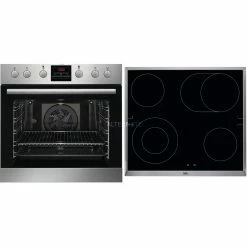 Einbauherd-Sets AEG Kombi 3021, Herdset (edelstahl/schwarz)