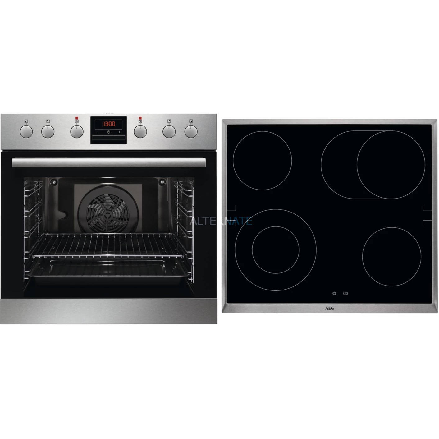 Einbauherd-Sets AEG Kombi 3021, Herdset (edelstahl/schwarz)