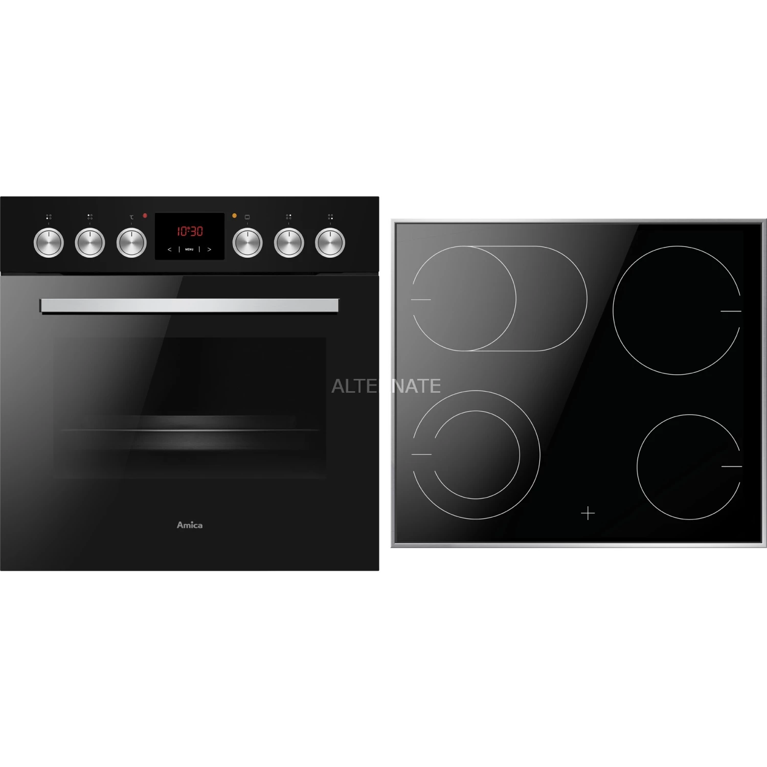 Einbauherd-Sets Amica EHC 933 107 SM, Herdset (schwarz, 60 Cm)