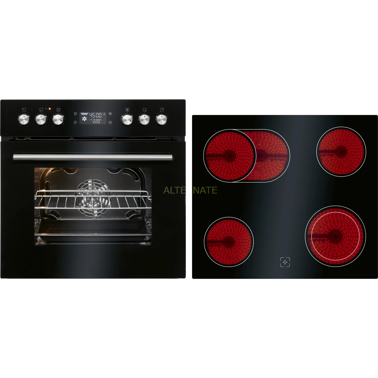 Einbauherd-Sets Bomann EHBC 7930, Herdset (schwarz/edelstahl, 60 Cm)