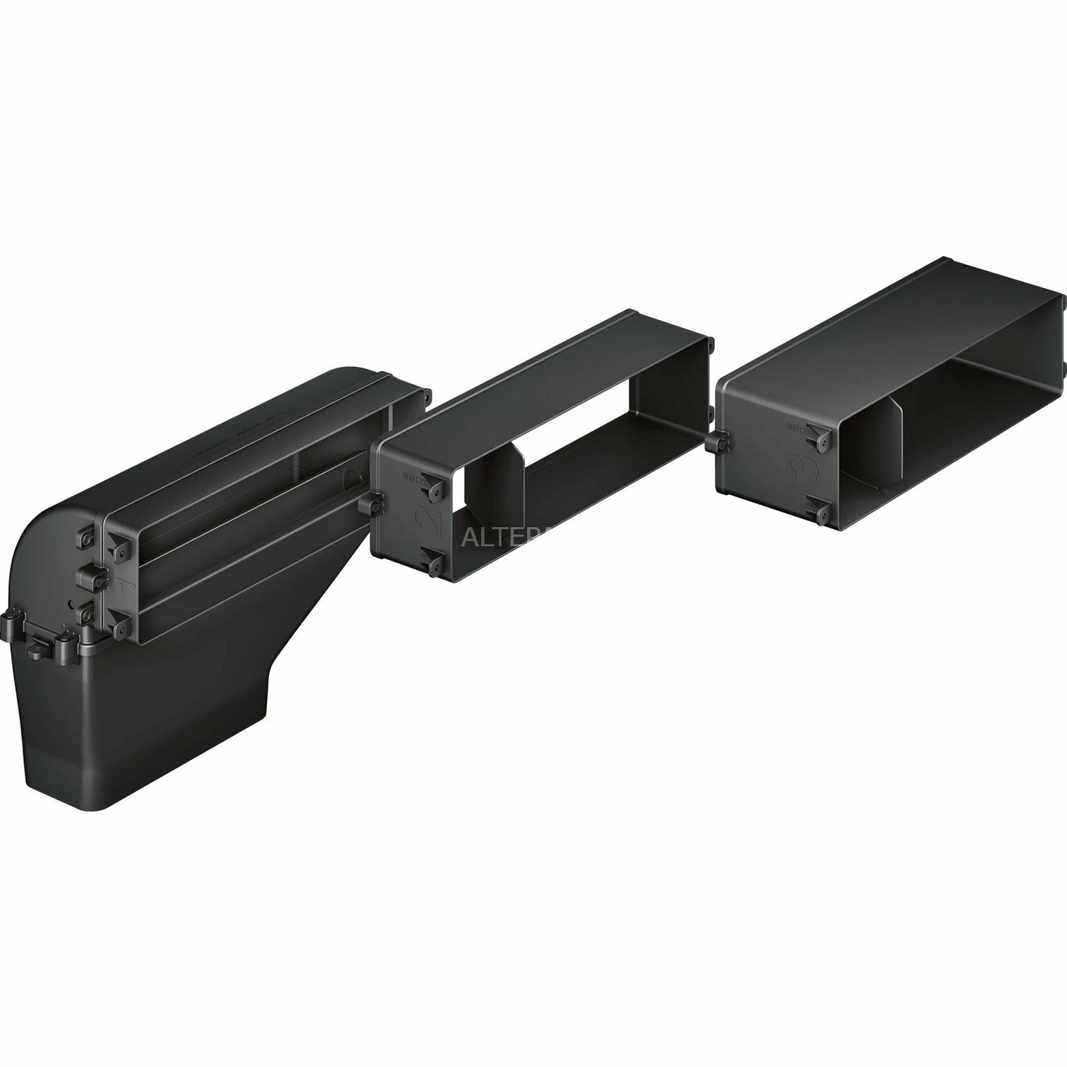 Zubehör Für Backofen Bosch Abluft-Set HEZ381401, Umrüst-Set (schwarz)
