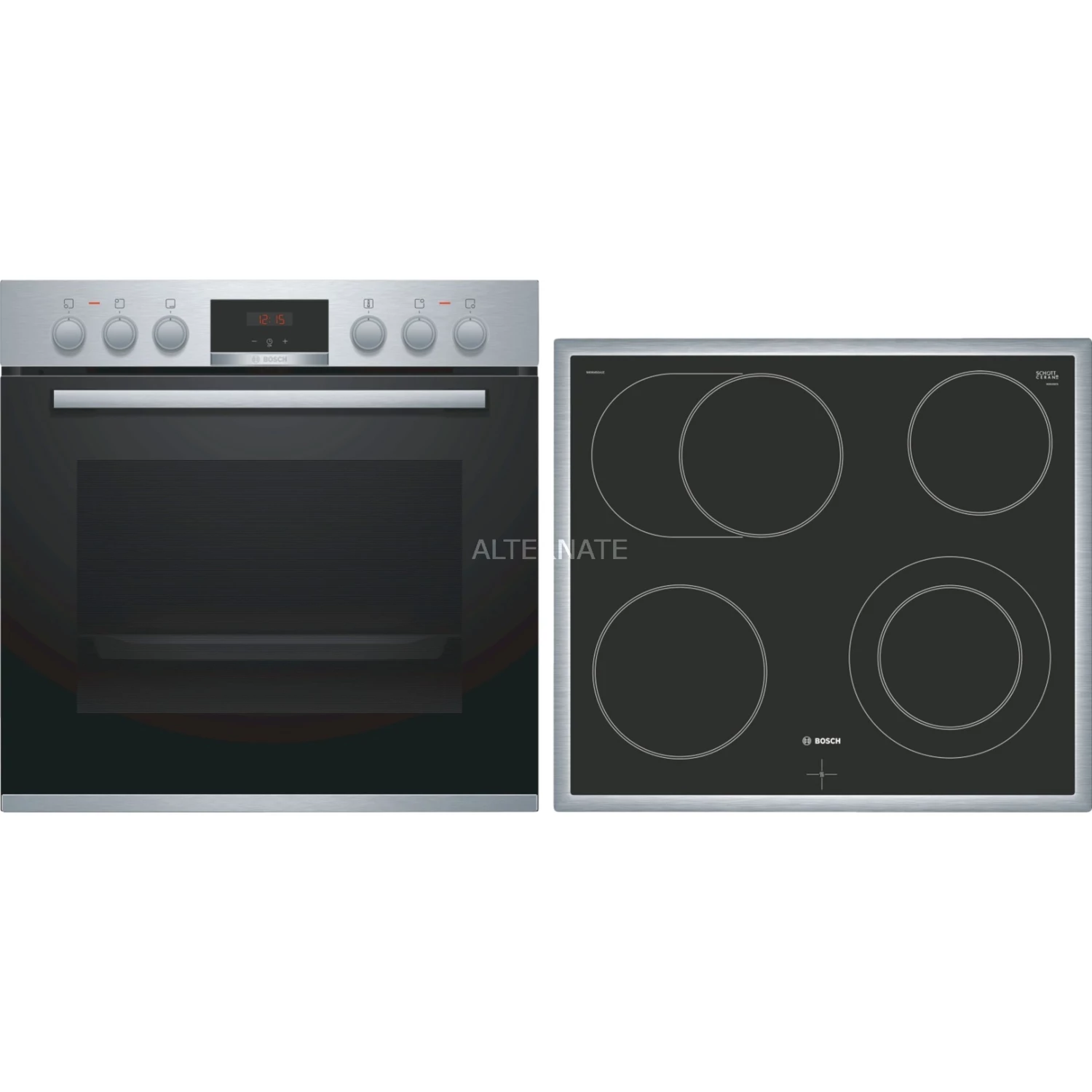 Einbauherd-Sets Bosch HND411LR61, Herdset (edelstahl/schwarz)