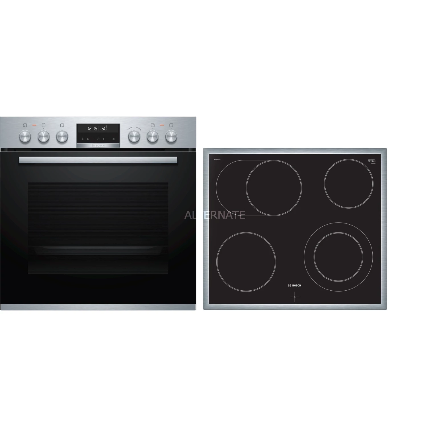 Einbauherd-Sets Bosch HND671CS60, Herdset (edelstahl/schwarz)