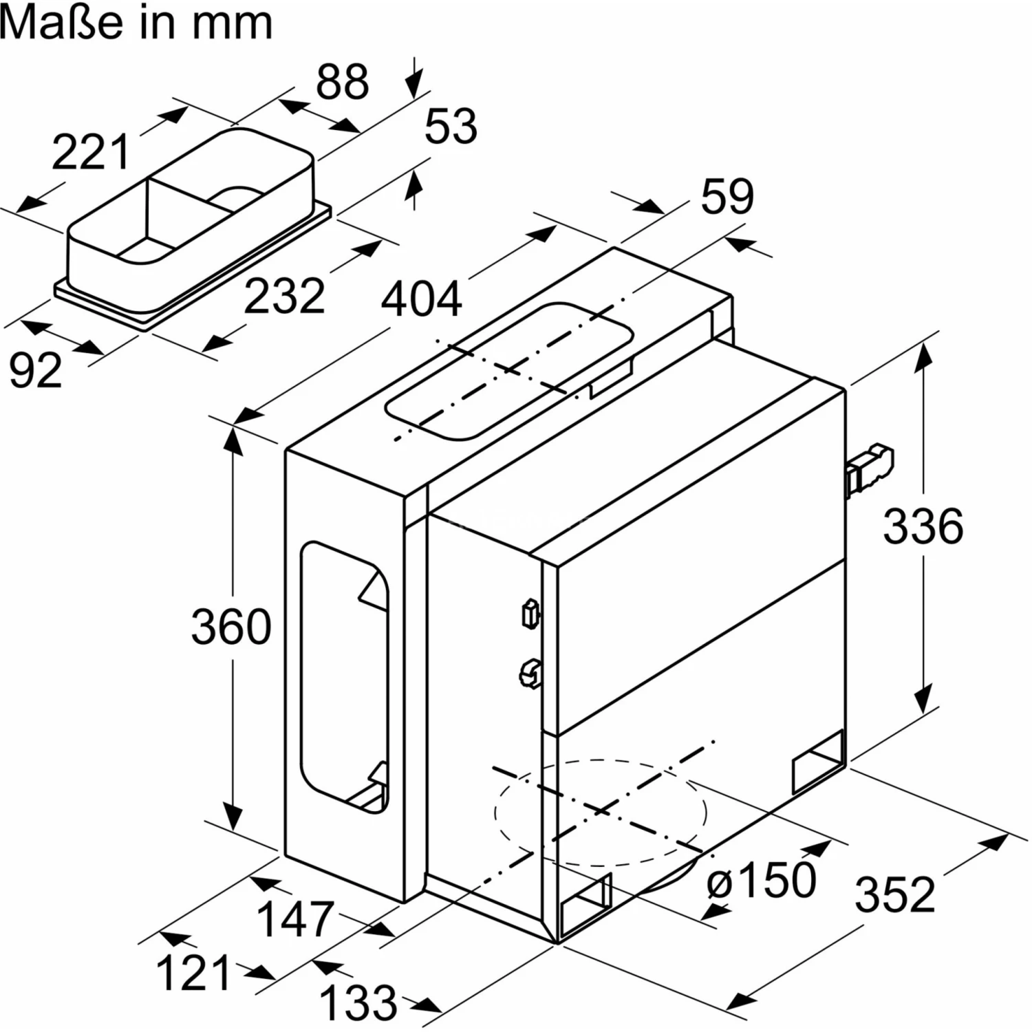 Zubehör Für Backofen Bosch Installationszubehör DSZ1WW1M1, Befestigung/Montage – Bild 2
