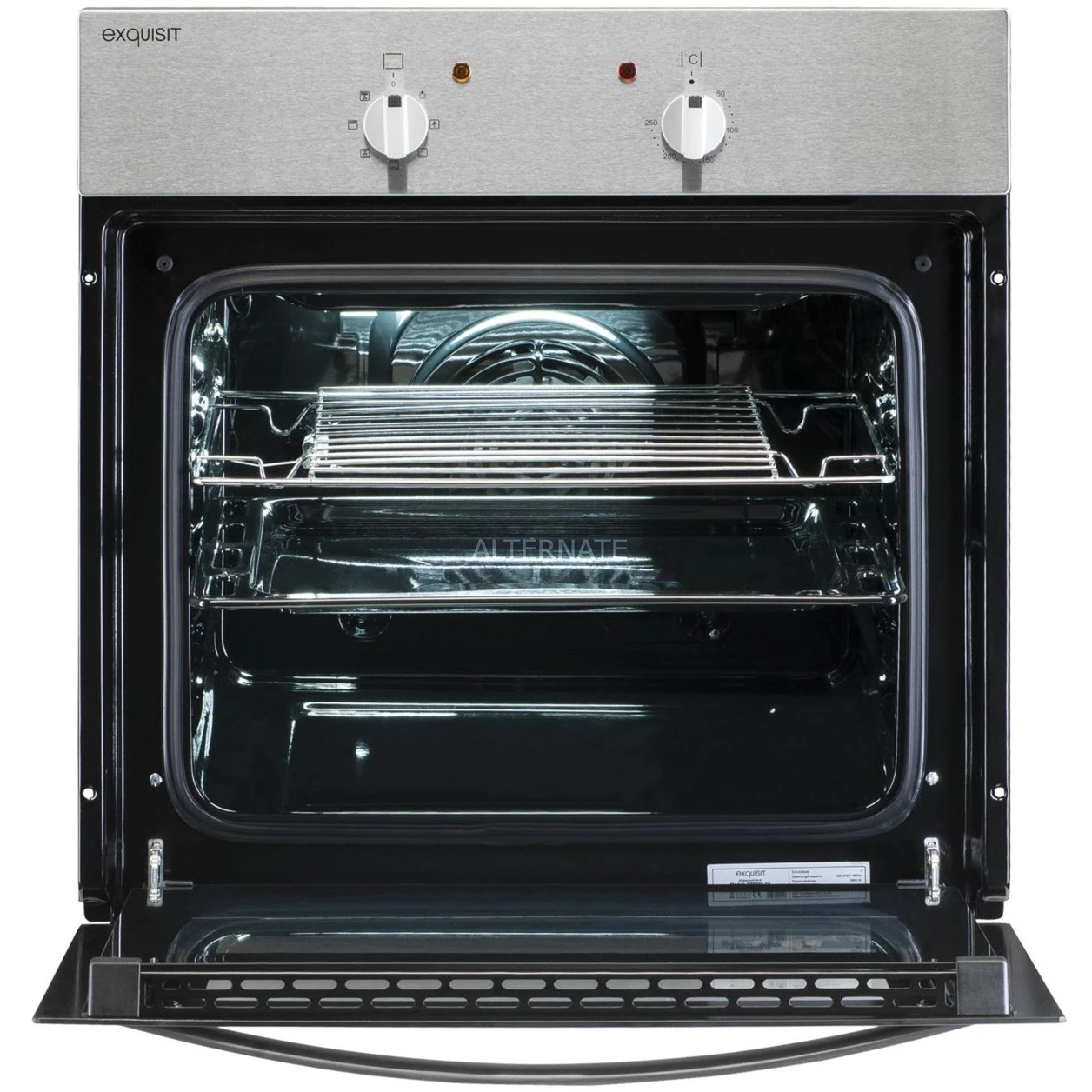 Backöfen Exquisit EBE555-1.1U, Backofen (inox) – Bild 2