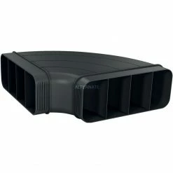 Zubehör Für Backofen Neff 90° Flachkanalbogen Z861SB1, Rohr (schwarz, Horizontal, Männlich)