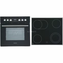 Einbauherd-Sets Respekta DIGI SET 8GLAS PP, Herdset (schwarz)