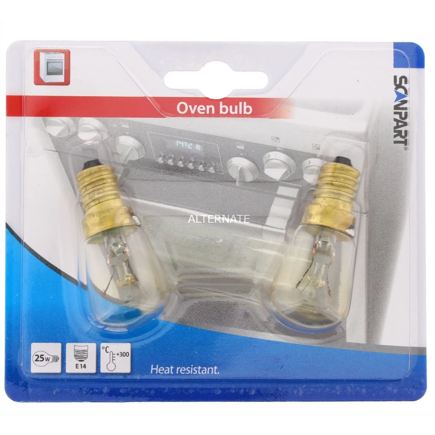 Zubehör Für Backofen Scanpart Backofenlampe E14 25W 300° 190Lm (2 Stück)