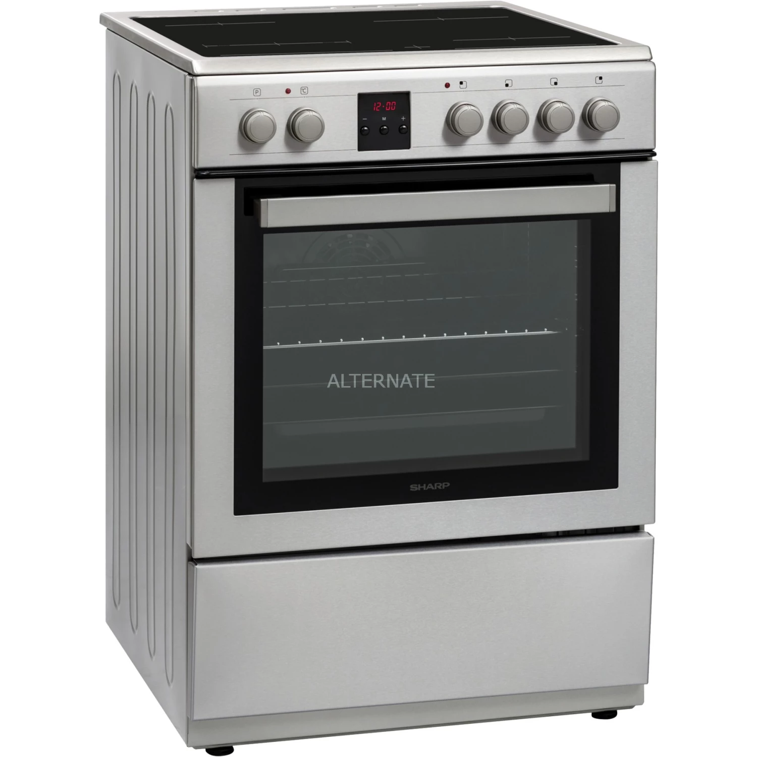 Standherde Sharp KF-76VDD19I-DE, Herdset (inox)