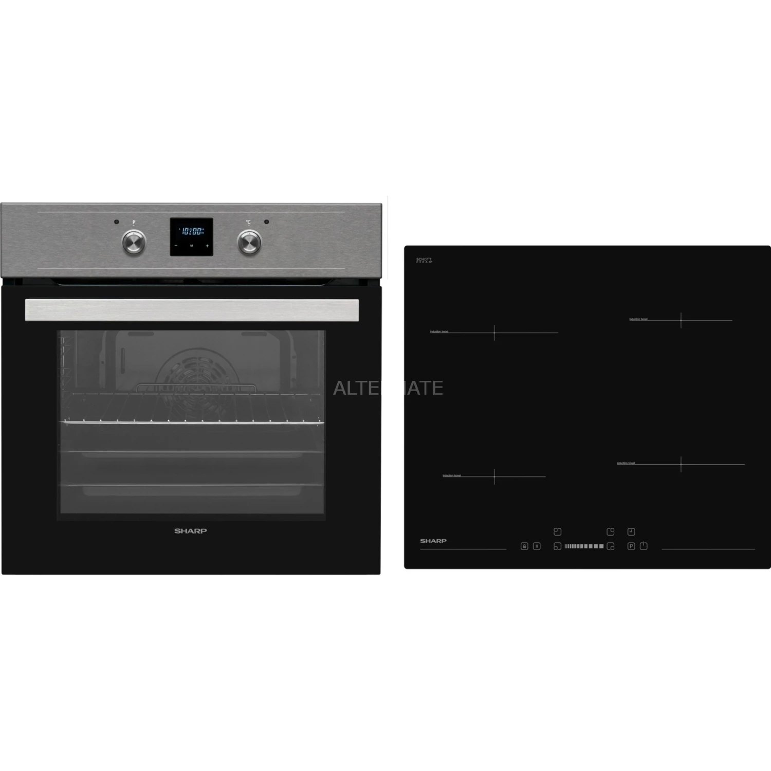 Backöfen-Sets Sharp SET60DX19A6IX19N, Backofen-Set (edelstahl (dunkel)/schwarz)