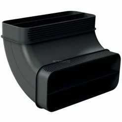 Zubehör Für Backofen Siemens 90° Flachkanalbogen HZ9VDSB2, Rohr (schwarz, Vertikal, Männlich)