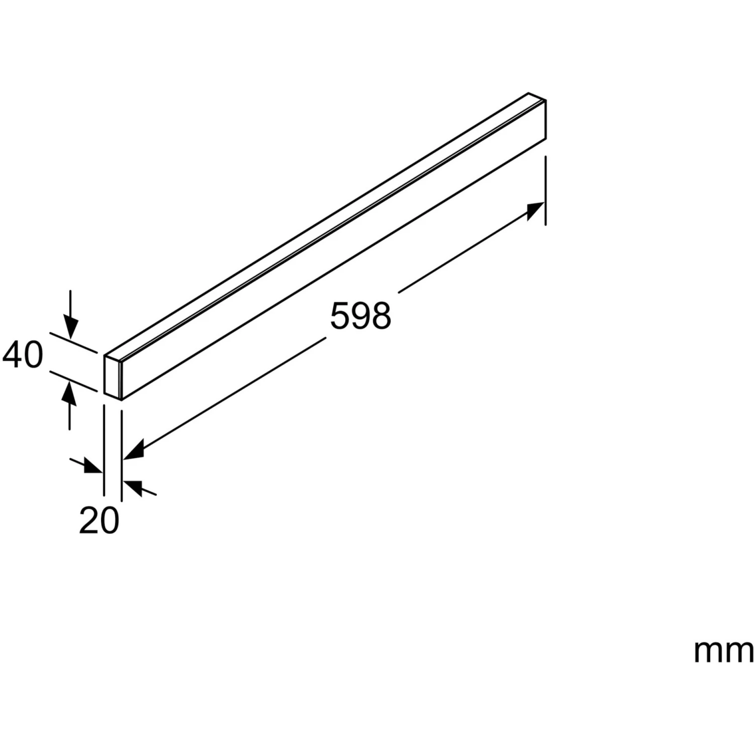 Zubehör Für Backofen Siemens LZ46561, Griffleiste (schwarz) – Bild 2