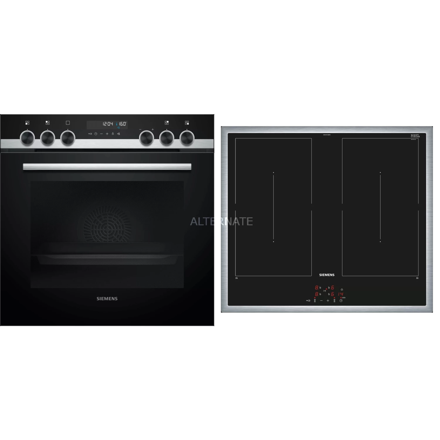 Einbauherd-Sets Siemens PQ521DA0ZM IQ500, Herdset (edelstahl)