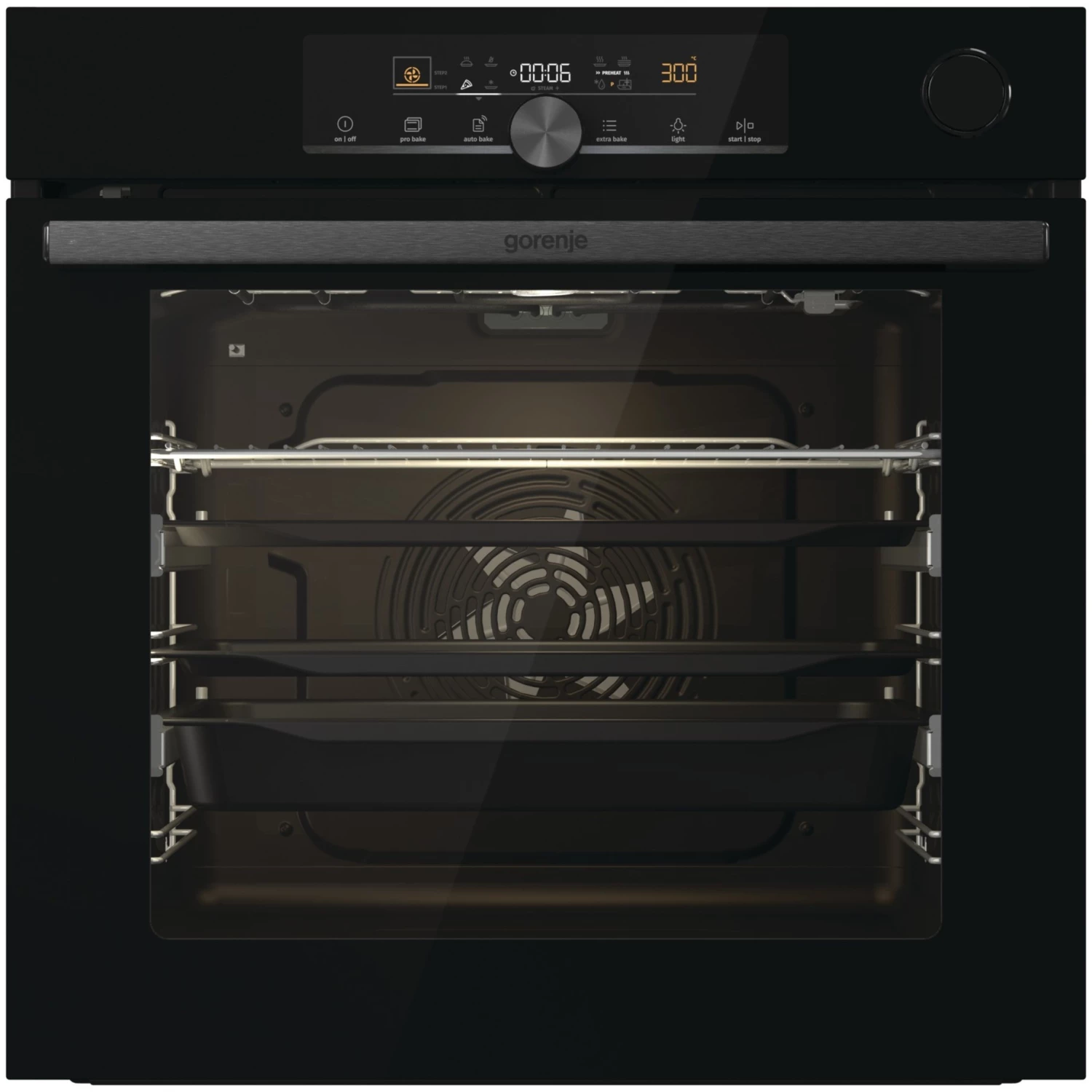 Backöfen Gorenje BPSA6747A08BG, Backofen (schwarz, 60 Cm)